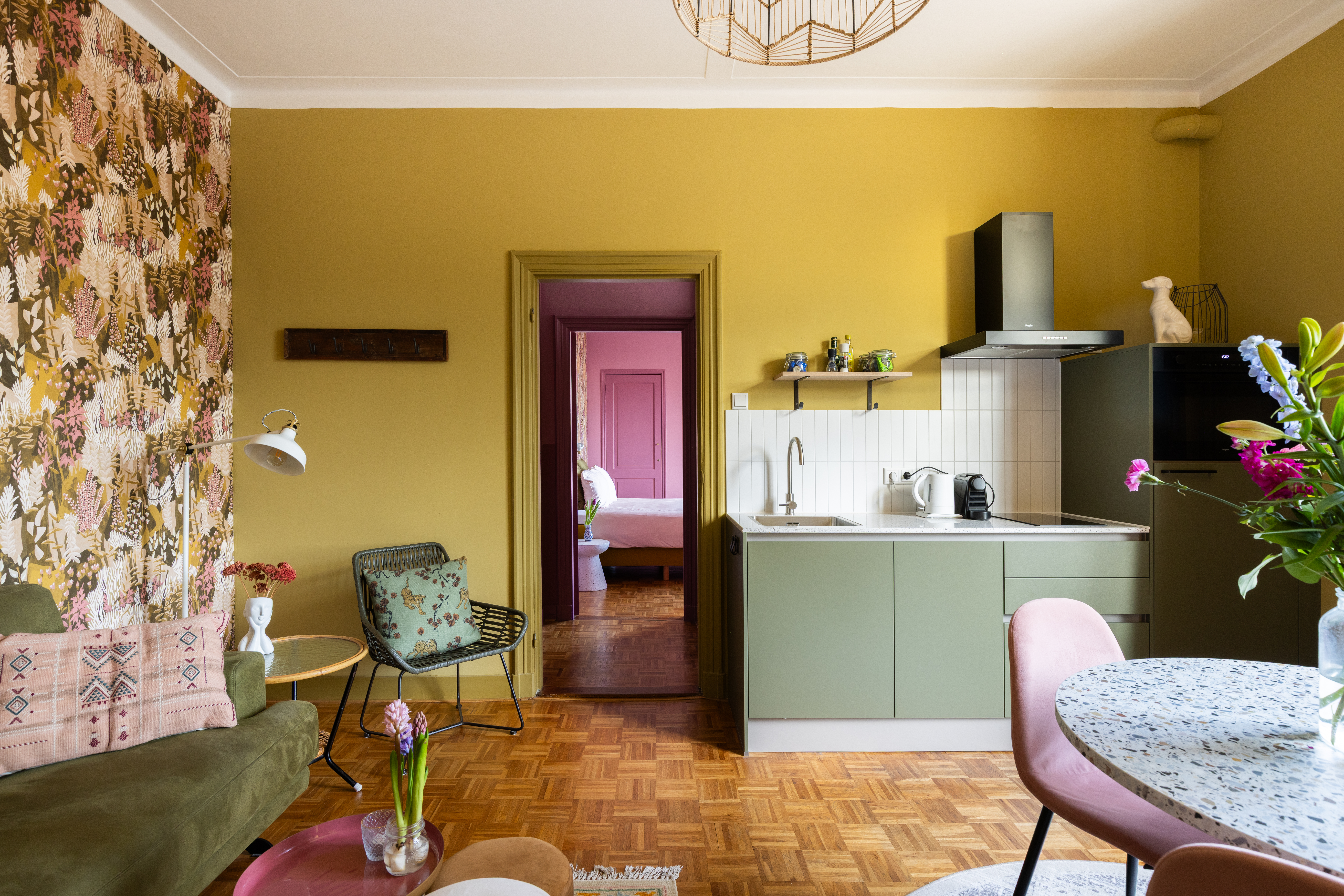 groene kitchenette